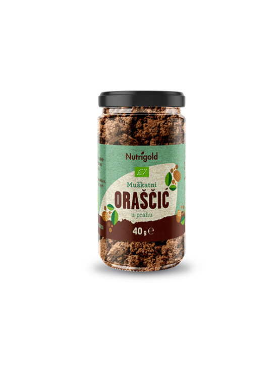 Nutrigodl muškatni oraščić u prahu u prozirnoj, staklenci od 40g.