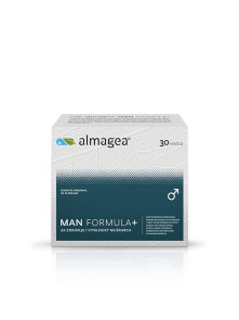 Almagea Man Formula+ u kartonskom pakiranju koje sadrži 30 vrećica