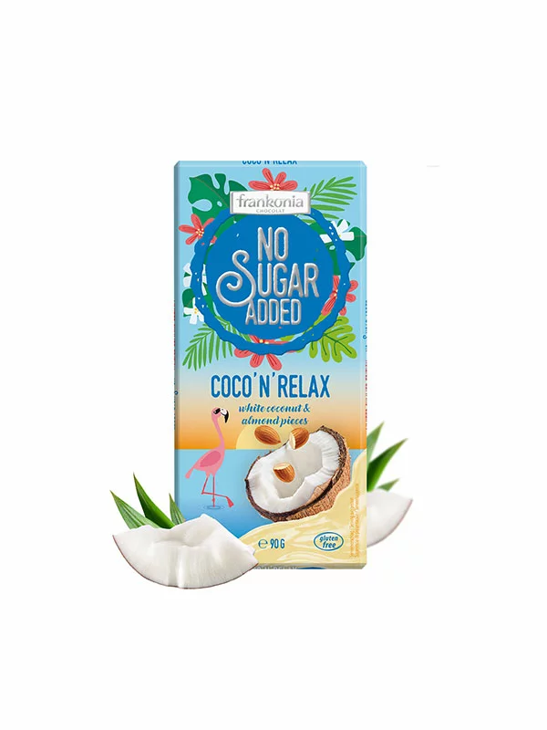 Čokolada bijela kokos i badem u pakiranju od 90g.