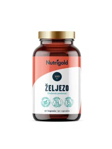 Nutrigold 90 veganskih kapsula željeza u tamnoj staklenoj ambalaži