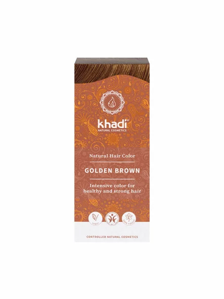 Khadi biljna boja za kosu  - Zlatno smeđa u ambalaži od 100g