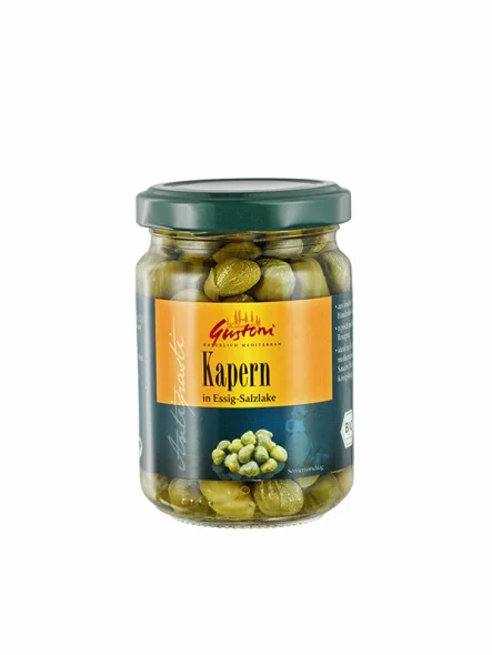 Gustoni organski kapari u salamuri u staklenoj ambalaži od 140g