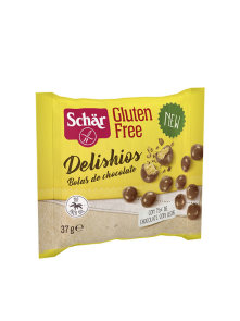 Schar čokoladni keksi u obliku kuglica bez glutena u žutoj vrečici od 37g