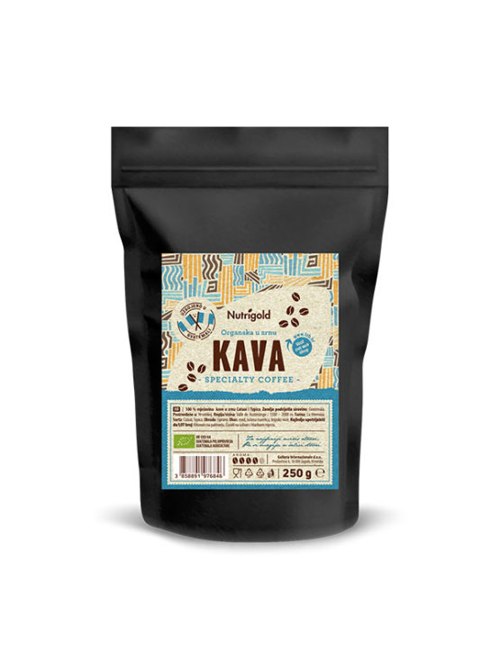 Nutrigold Kava u zrnu - Specialty coffee Organska u crnoj plastičnoj ambalaži 250g