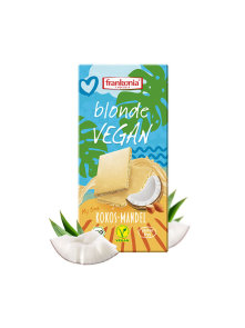 Frankonia organska veganska bijela čokolada s kokoso i bademom u pakiranju od 100g.