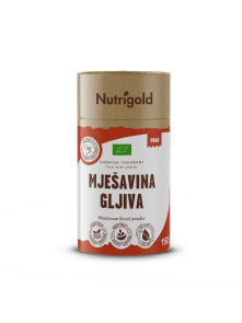 Nutrigold mješavina gljiva u prahu u papirnatoj kutiji od 150g.