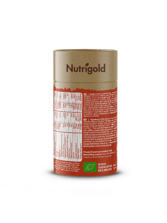 Nutrigold mješavina gljiva u prahu u papirnatoj kutiji od 150g.