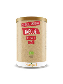 Nutrigold jagode u prahu iz certificiranog organskog uzgoja dolaze u papirnatom pakiranju od 150g.