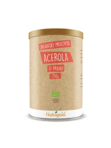 Nutrigold acerola u prahu iz organskog uzgoja dolazi u papirnatoj kutiji od 150g.