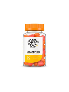 Ultravit vitamin D3 u plastičnoj bočici koja sadrži 60 gumenih vitamina