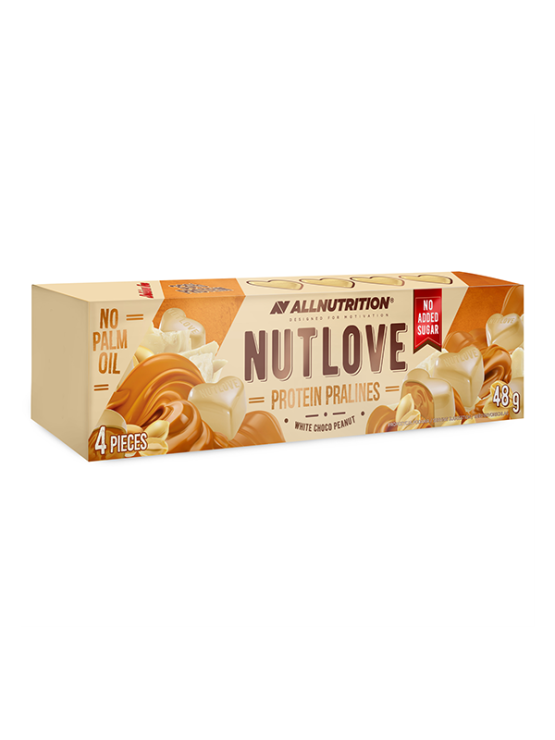 ALL Nutrition Nutlove proteinske praline bijela čokolada i kikiriki u pakiranju od 48g