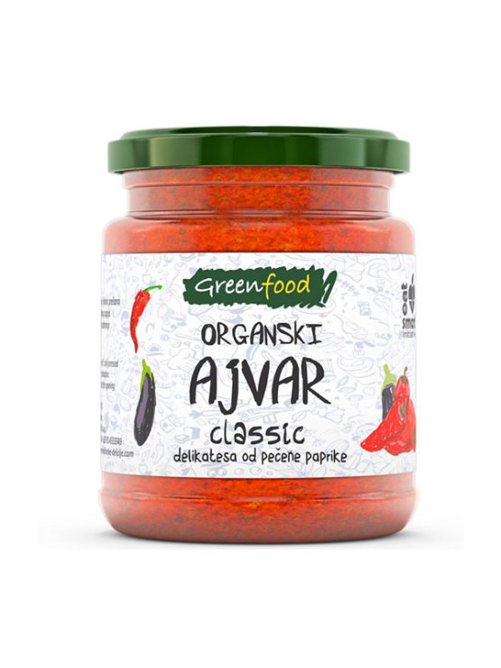 Organski Greenfood ajvar classic u staklenoj ambalaži od 250g