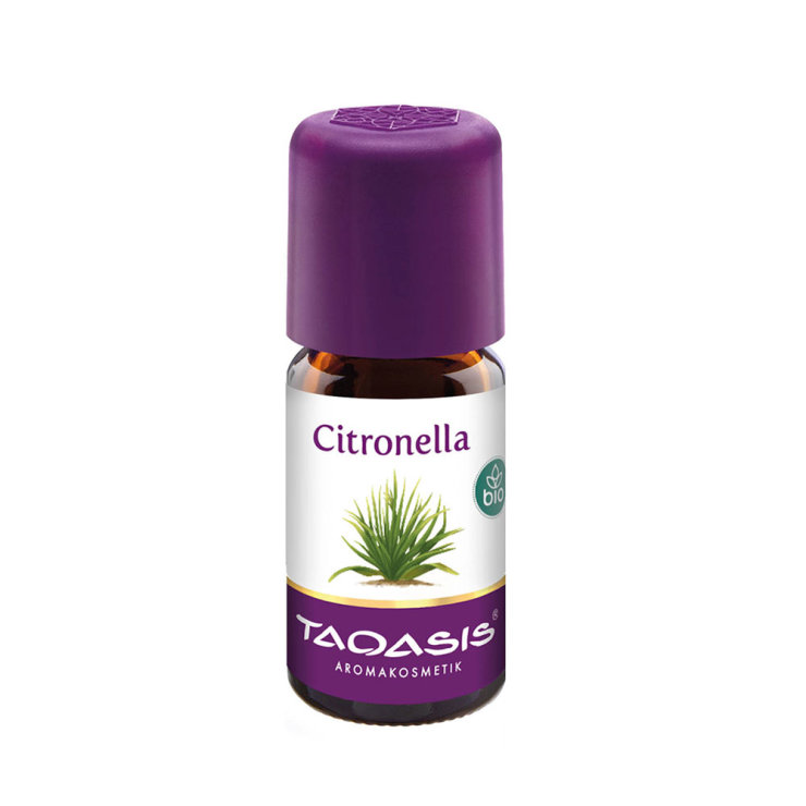 Citronella bio eterično ulje u staklenoj ambalaži od 5ml.