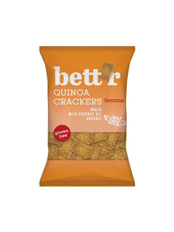 Krekeri od kvinoje sa sezamom u plastičnoj ambalaži od 100g.