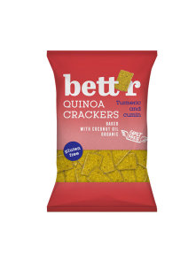 Krekeri od kvinoje s kurkumom i kuminom u plastičnoj ambalaži od 100g.