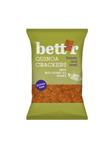 Krekeri od kvinoje s Rajčicom i bosiljkom Bez glutena - Organski 100g Bett’r