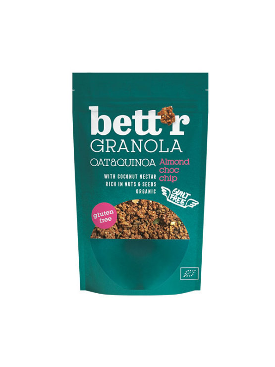 Granola s bademom i koamdićima čokolade u plastičnoj ambalaži od 300g.