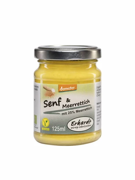 Erhardt senf i hren u staklenoj ambalaži 125g.