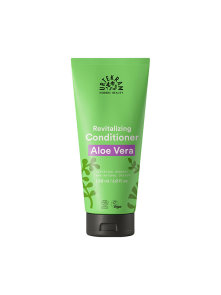 Urtekram regenerator za kosu s aloe verom u zelenoj tubastoj ambalaži od 180ml.