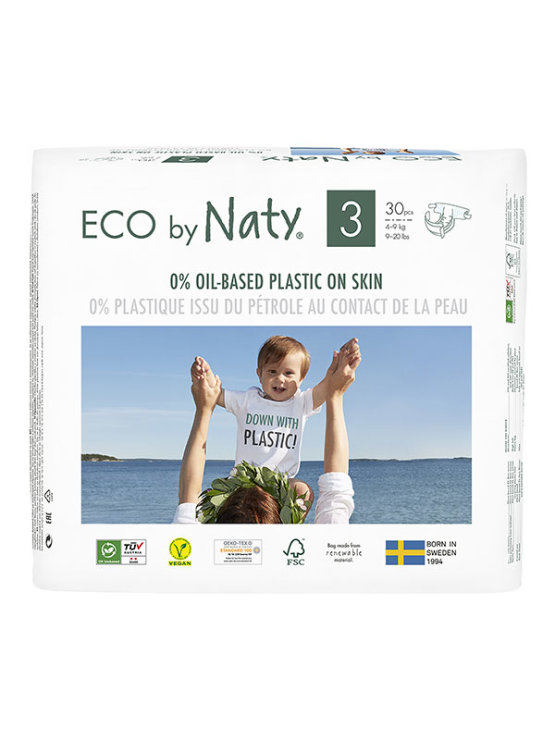 Eco by Naty organske pelene za djecu vel. 3 (4-9kg)  u pakiranju sa 30 kom