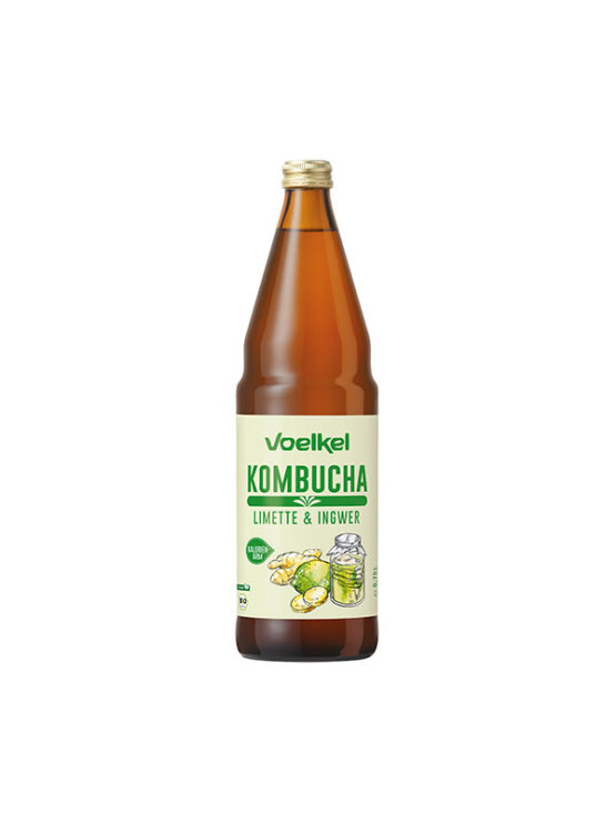 Voelkel organski kombucha napitak Limeta & Đumbir u staklenoj boci od 0,75l