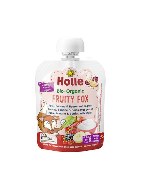 Hollee Pire od jabuke, banane i šumskog voća "Fruity Fox" Organski u ambalaži 85g