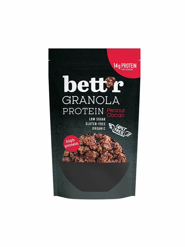 Proteinska granola Kikiriki & Kakao Bez glutena - Organska 300g Bett’r