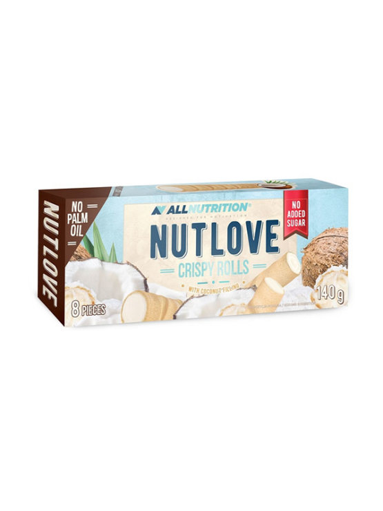 All Nutrition Nutlove Crispy rolls hrskavi štapići s kremom od kokos a u pakiranju od 140g