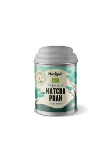 Nutrigold Premium matcha prah Ceremonial  u tamnoj ambalaži od 20g.