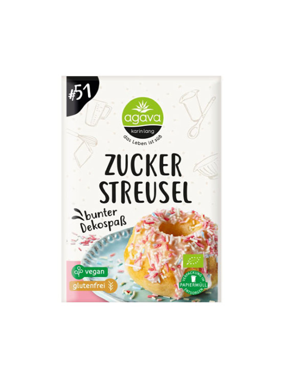 Dekorativni šećerni posip u boji Bez glutena - Organski 70g Agava Karin Lang