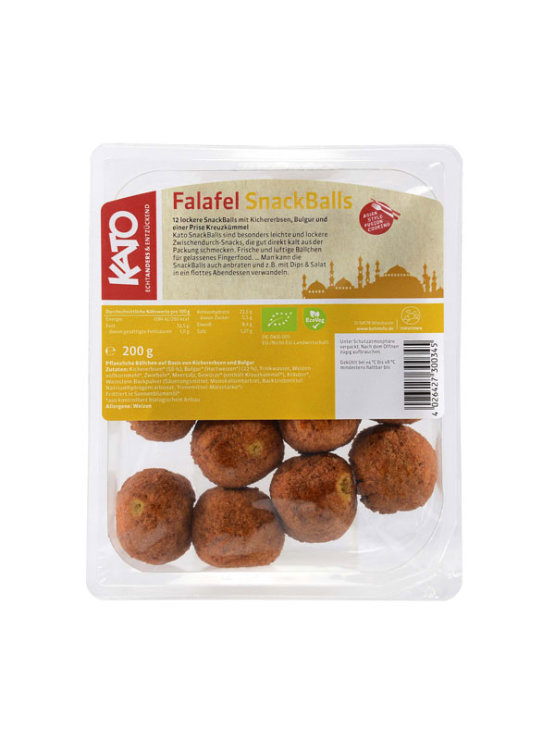 Veganske falafel snack loptice u plastičnom pakiranju od 200g.