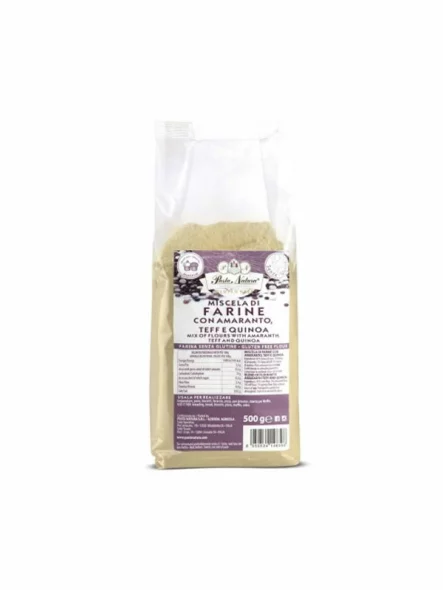 Pasta Natura brašno bz glutena od teffa, amaranta i quinoe u prozirnoj ambalaži od 500g