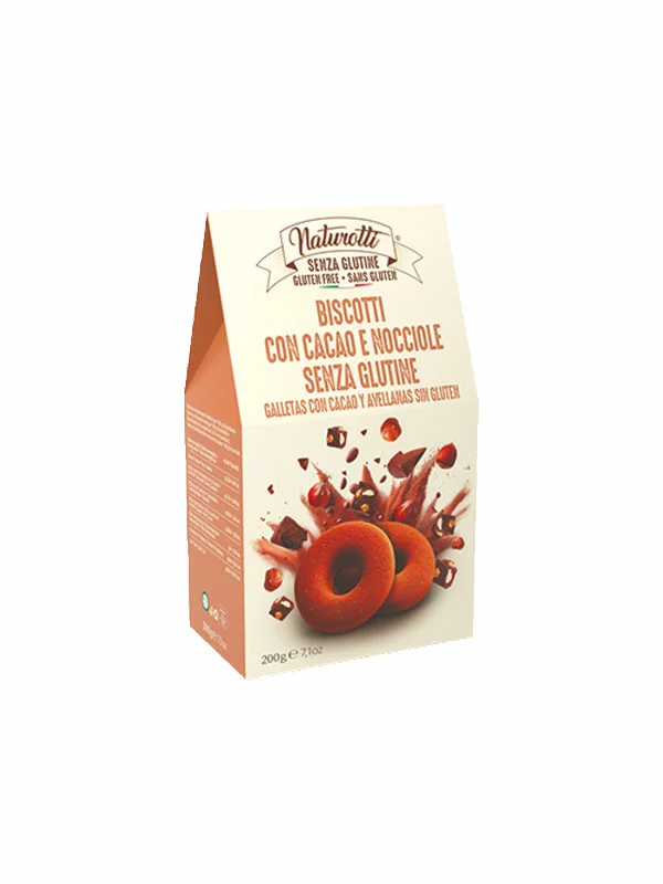 Organski Pasta Natura hrskavi keksi s kakaom i lješnjakom u pakiranju od 250g