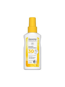 Prirodni sprej za zaštitu od sunca za osjetljivu kožu SPF30 u plastičnoj ambalaži od 100ml.
