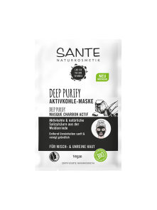 Pročišćavajuća maska za lice Crni ugljen - 2x4ml Sante