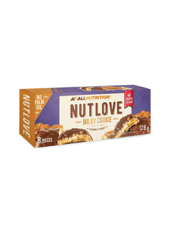 NUTLOVE Keks kikiriki-karamela bez dodanog šećera 128g - All Nutrition