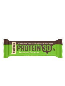 Bombus proteinska pločica lješnjak i kakao u plastičnom pakiranju od 50g.