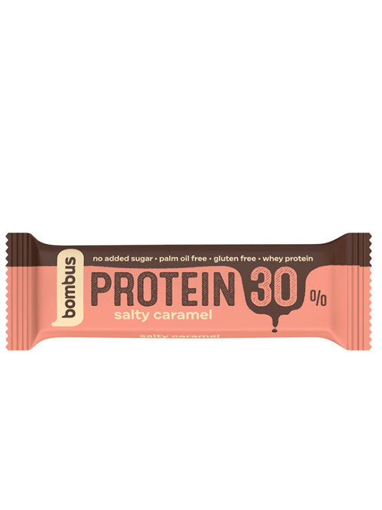 Bombus proteinska pločova 30% - slana karamela u plastičnom pakiranju od 50g.