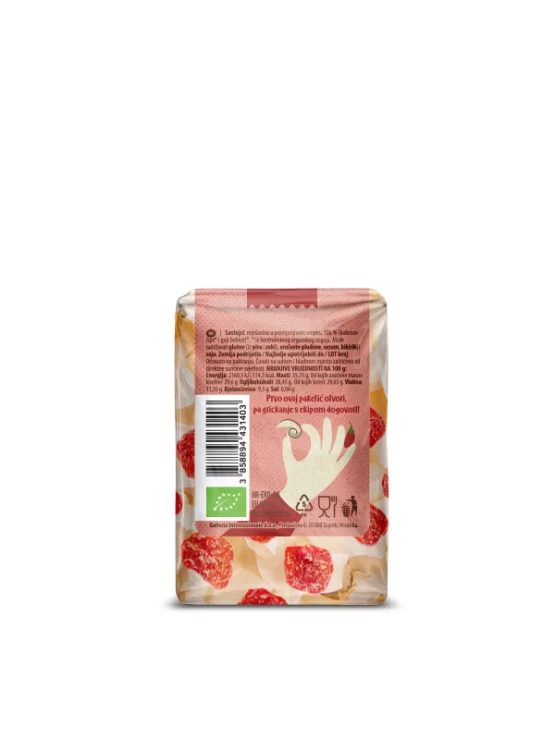 Nutrigold kokosov čips i goji bobice u NutriGO prozirnoj ambalaži od 50g