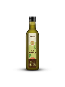 Nutrigold ulje konoplje u tamnoj, staklenoj ambalaži od250ml.