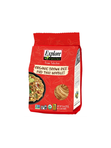 Organska Explore Cuisine tjestenina od integralne riže bez glutena u crvenom pakiranju od 227g.