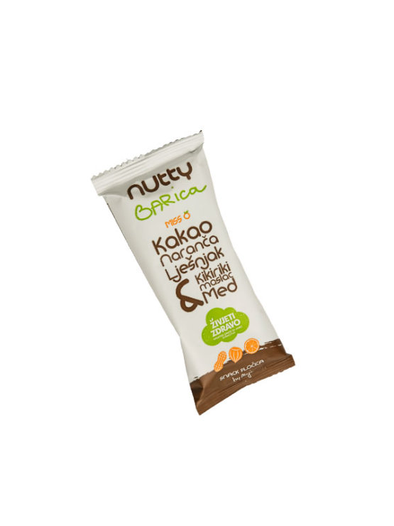 Nutty BARica pločica Miss O - lješnjak, kikiriki maslac, naranča i kakao u pakiranju od 50g