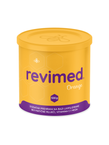 Revimed liofilizirana Bio matična mliječ orange u pakiranju od 500g