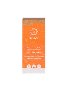 Biljna boja za kosu Srednje plava - 100g Khadi