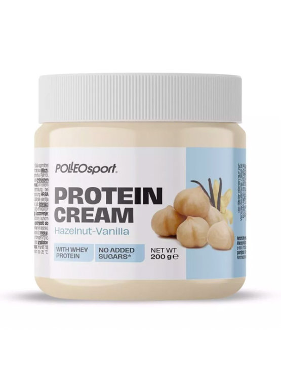 Polleo Sport proteinski namaz od bijele čokolade i lješnjaka u prozirnoj ambalaži od 200g