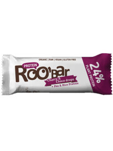 Roobar proteinska pločica bez glutena trešnja & čokoladne kapi u pakiranju od 40g.