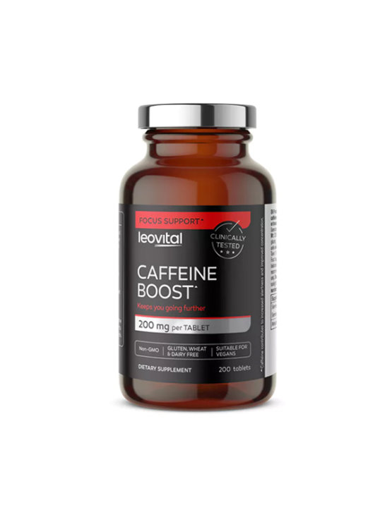 Leovital kofein boost 200 kapsula u tamnoj staklenoj ambalaži