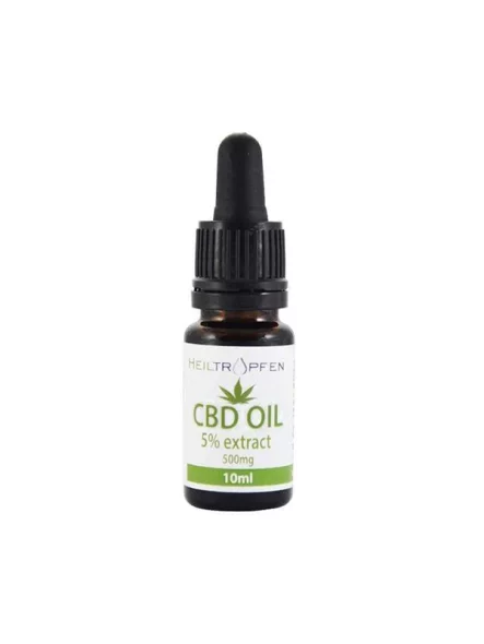 Heiltropfen CBD ulje 5% u tamnoj staklenoj bočici s pipetom