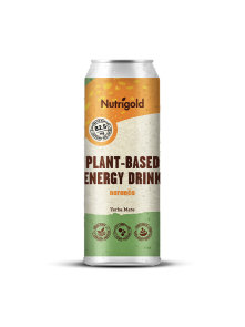 Nutrigold Yerba Mate Plant Based Energy Drink okusa naranče u limenci od 330ml