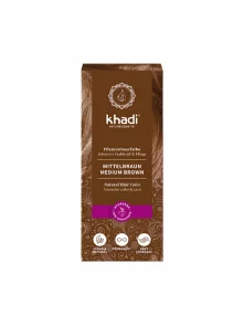 Khadi Biljna boja za kosu Srednje smeđa u bočici od 100g